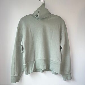 Zara Dolman Sleeve Sage Turtleneck Sweatshirt
